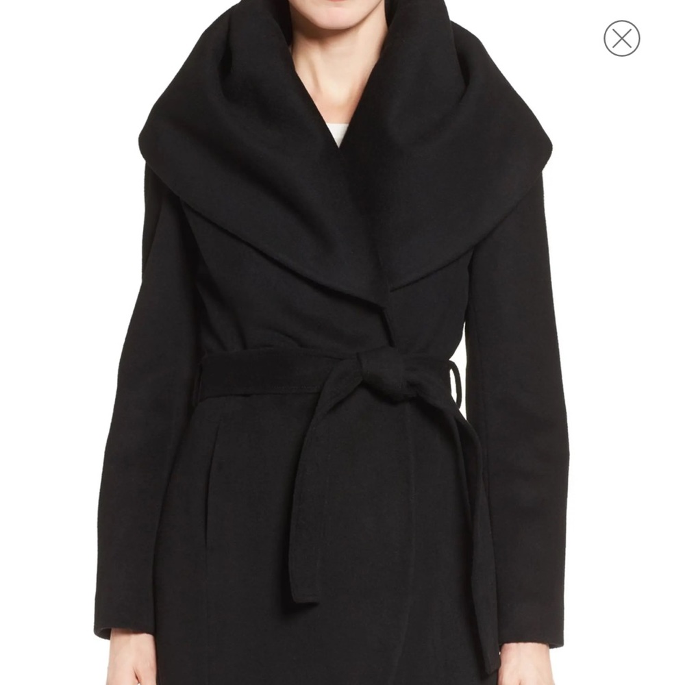 Tahari Belted Wool Wrap Coat